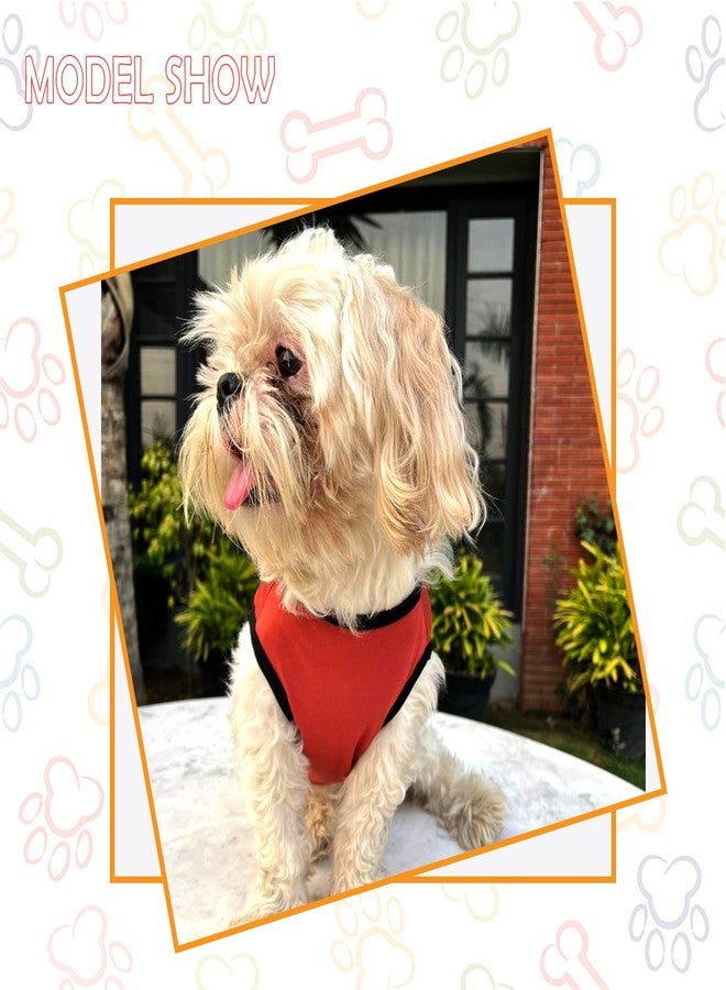 Lulala Pet Shirts Printed Puppy Shirts Cute Dog Shirts Sleeveless Dog Sweatshirts Soft Summer Pet Dog Clothing Breathable Pet Apparel Dog Outfits for Dogs & Cats (Rust, 16 INCH) - Image 4